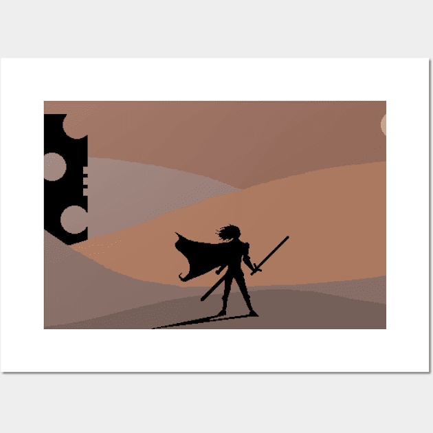 The Young Blade Looks Upon the Onyx Citadel Wall Art by LordNeckbeard